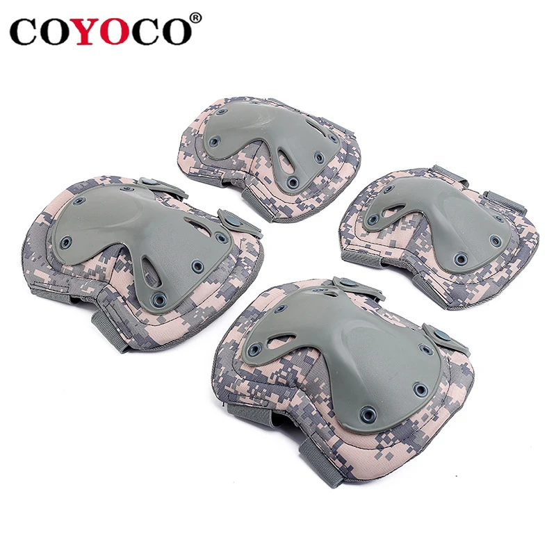 COYOCO американские армейские военные тактические наколенники военные налокотники Поддержка пейнтбола CS оборудование наколенники военные игры Набор наколенников