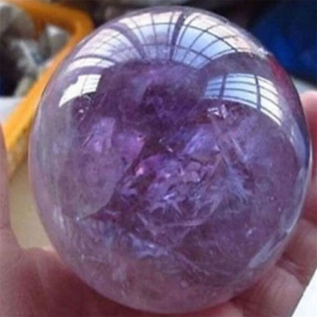 

Pierre Naturelle Natural Amethyst Quartz Sphere Big Pretty Crystal Ball Healing Purple Stone 1Pc Stones And Crystals 19May28 P30