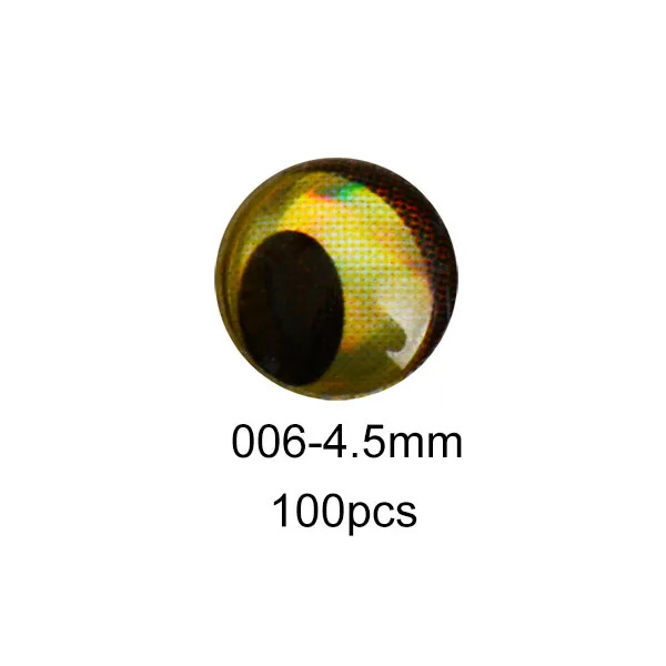 006 4.5mm 3D реалистичные лазерные рыбные глаза разного размера рыболовные снасти рыболовные приманки - Цвет: 006 4.5mm