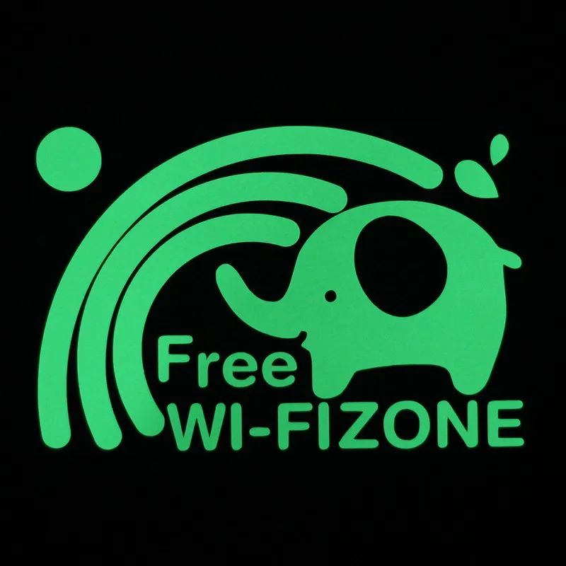 Бесплатный Wi Fi внутренний знак светящийся стикер фотонаклейка наклейка для