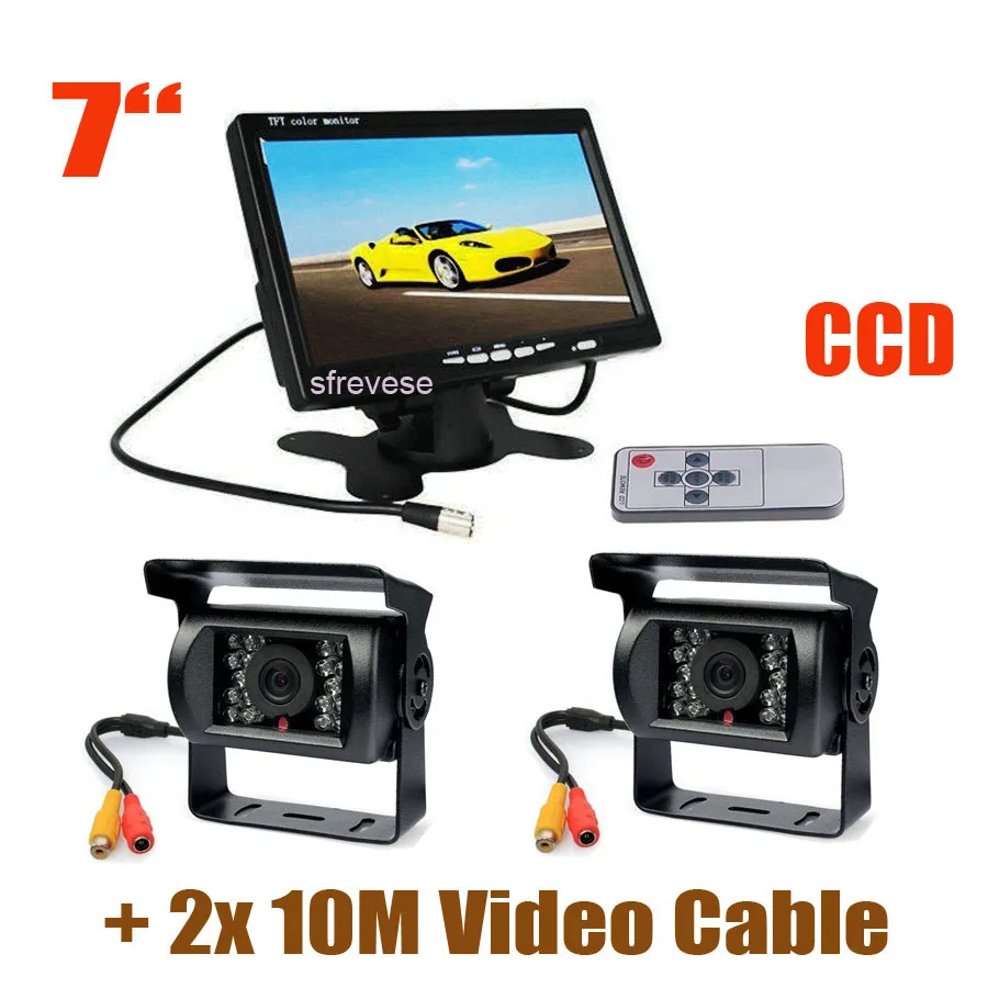 ЖК монитор 7 дюймов 2x18 светодисветодиодный ИК подсветка ночное видение CCD