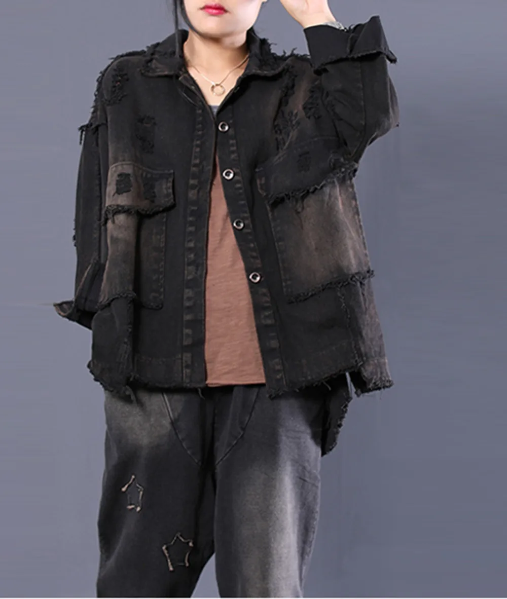 YESNO WD5 Женские повседневные свободные джинсовые куртки Boyfriend Jean верхняя одежда с