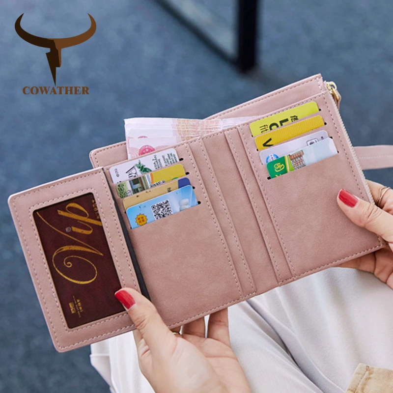 COWATHER Advanced PU leather women wallets 2021 new design high quality lady wallet fashion good puse X915 free shipping | Багаж и сумки