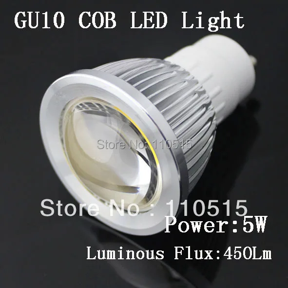 110 240 В диммирования 5 W GU10 COB из светодиодов лампа лёгкие прожектор белый / тёплый