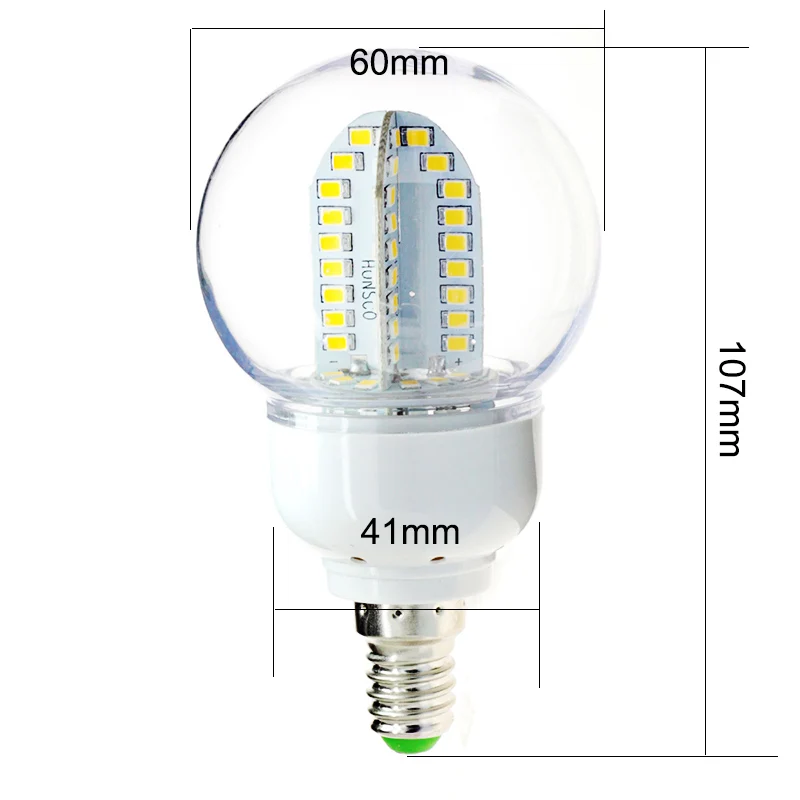 Светодиодная лампа ampoule e14 Ac Dc 12v 24v Glabe corn light A60 pc shell низкое напряжение 10v до 30v супер
