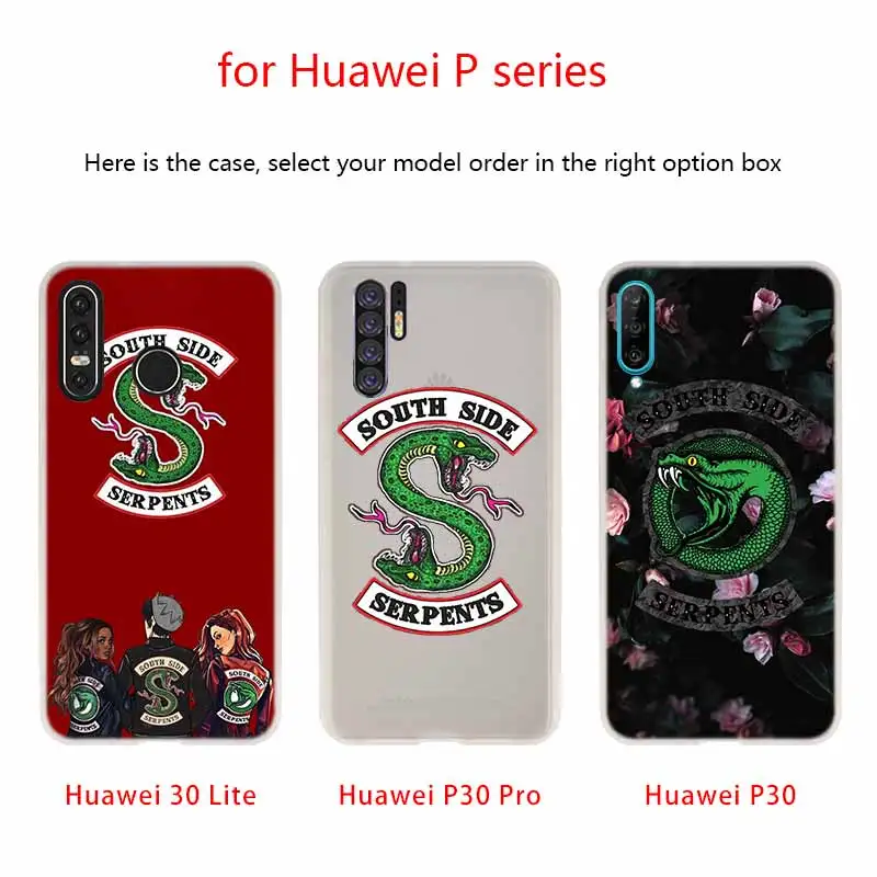 Новый чехол Riverdale South Side Serpents силиконовый мягкий из ТПУ для Huawei P50 P30 P40 P20 Pro P10 Lite P