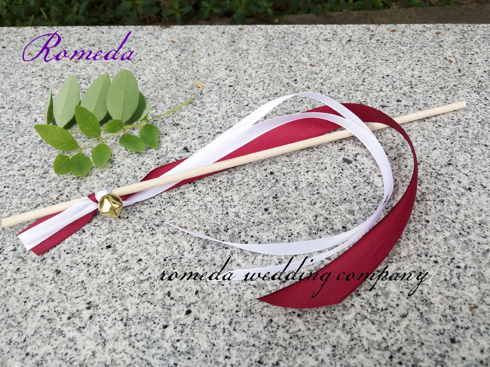 Бесплатная доставка (50 шт./лот) Красная и белая лента свадебные аксессуары с