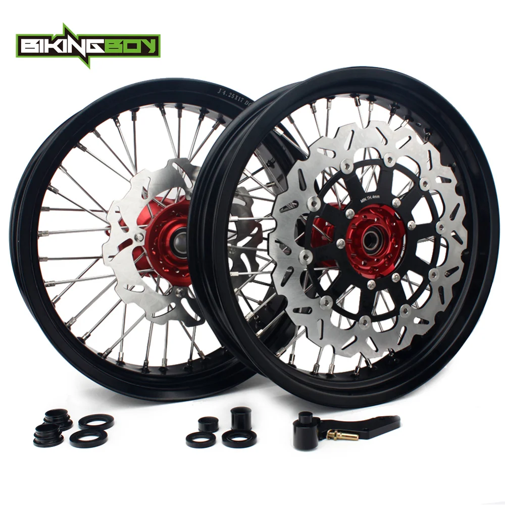 BIKINGBOY 3 5 4 5/4 25 17 &quotCRF 250 R 14 18 CRF450R 13 Supermoto передний задний обод колеса ступицы
