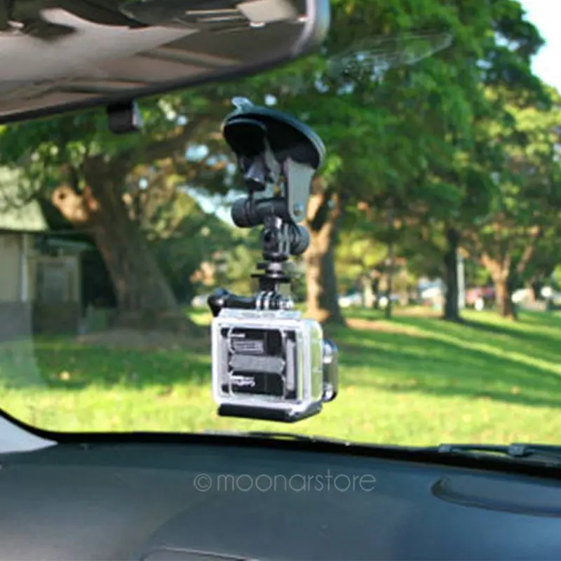 Держатель для камеры для GoPro автомобиля присоска адаптер Окно Стекло Штатив для GoPro Hero 3+ 3 2 1 камера Холдинг штативы