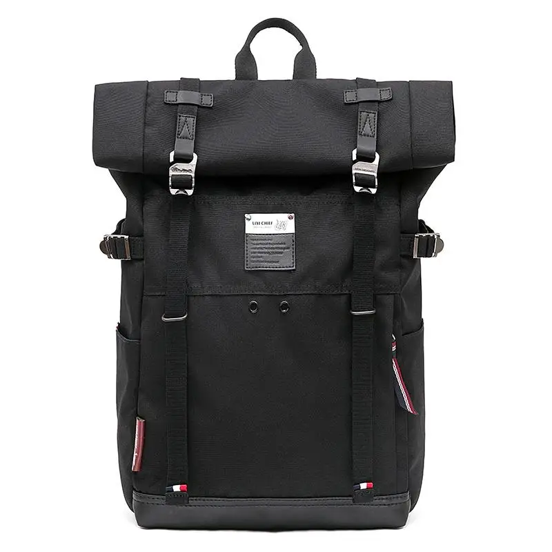 UIYI черный школьный рюкзак мужской лоскутный винтажный из кожи и полиэстера для