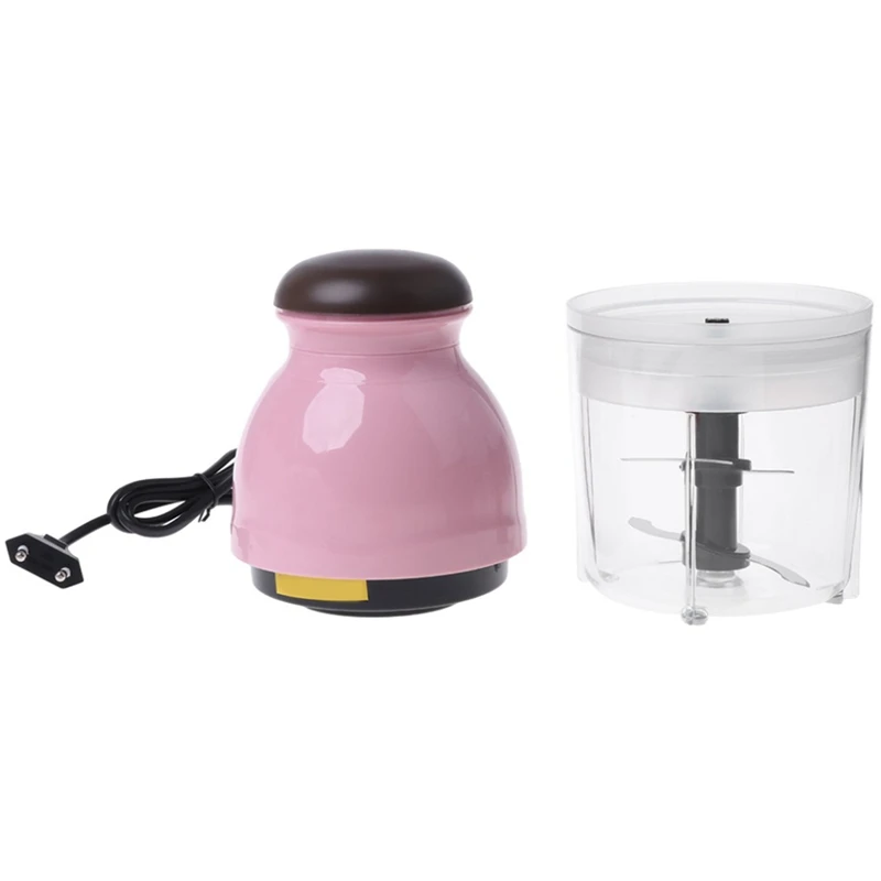 300W Eu Plug Mini Electric Meat Grinder Food Processor Vegetable Fruit Blender Chopper 600Ml-Eu | Бытовая техника