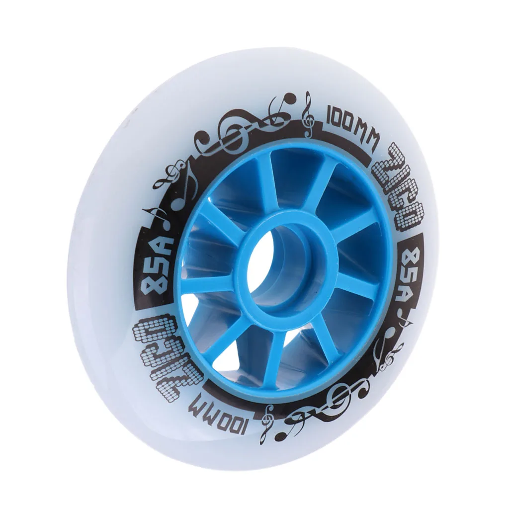 Blue 100mm 4 цвета Высокое качество PU роликовые коньки запасные скоростные колеса роликовые коньки аксессуары - Цвет: Blue 100mm