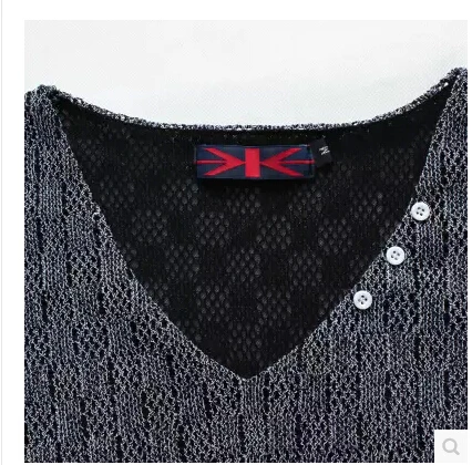 2017 НОВЫЙ модный бренд v шеи твердые повседневная мужчины фитнес майка футболка С