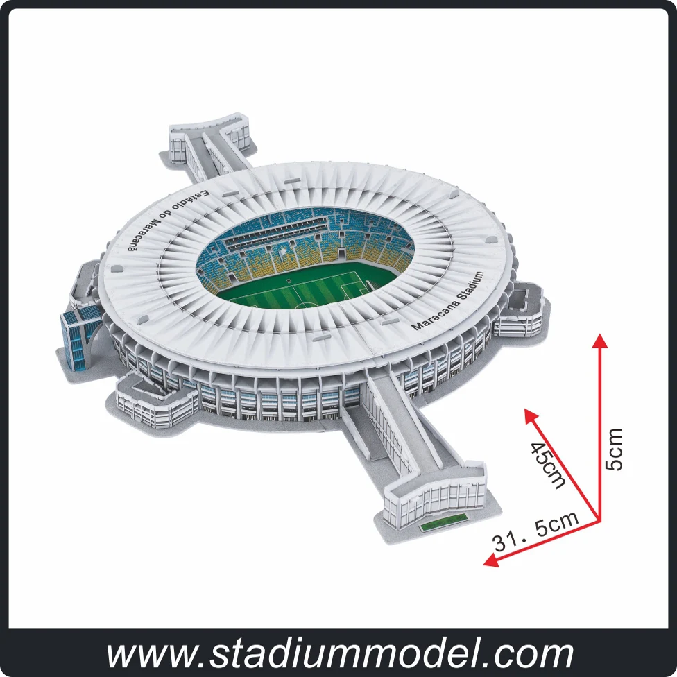 Бразильская 3D модель головоломки стадион марасана г. Rio de JaneiroOlympic Game основной