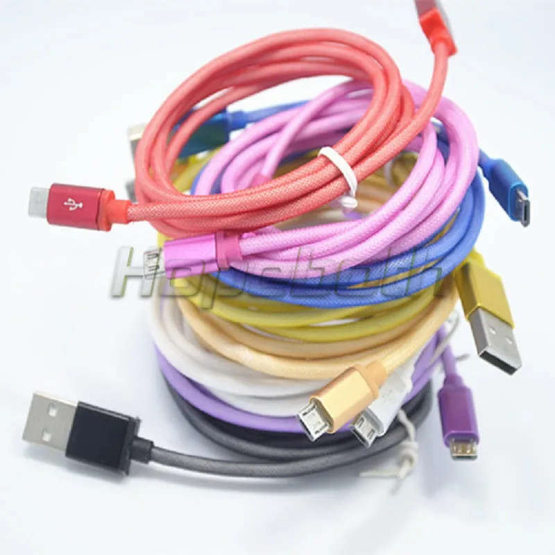 1 м 3 фута сетчатый тканевый Плетеный micro 5pin type c usb кабель для передачи данных samsung s6