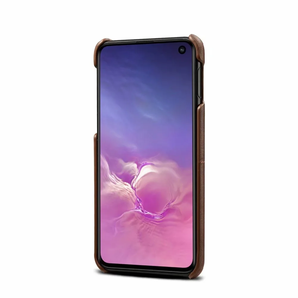 В стиле ретро из искусственной кожи чехол для samsung Galaxy S10 E/S10/S10 плюс задняя крышка чехол до середины икры зерна чехол для телефона с Отделом для карточек Защитная крышка