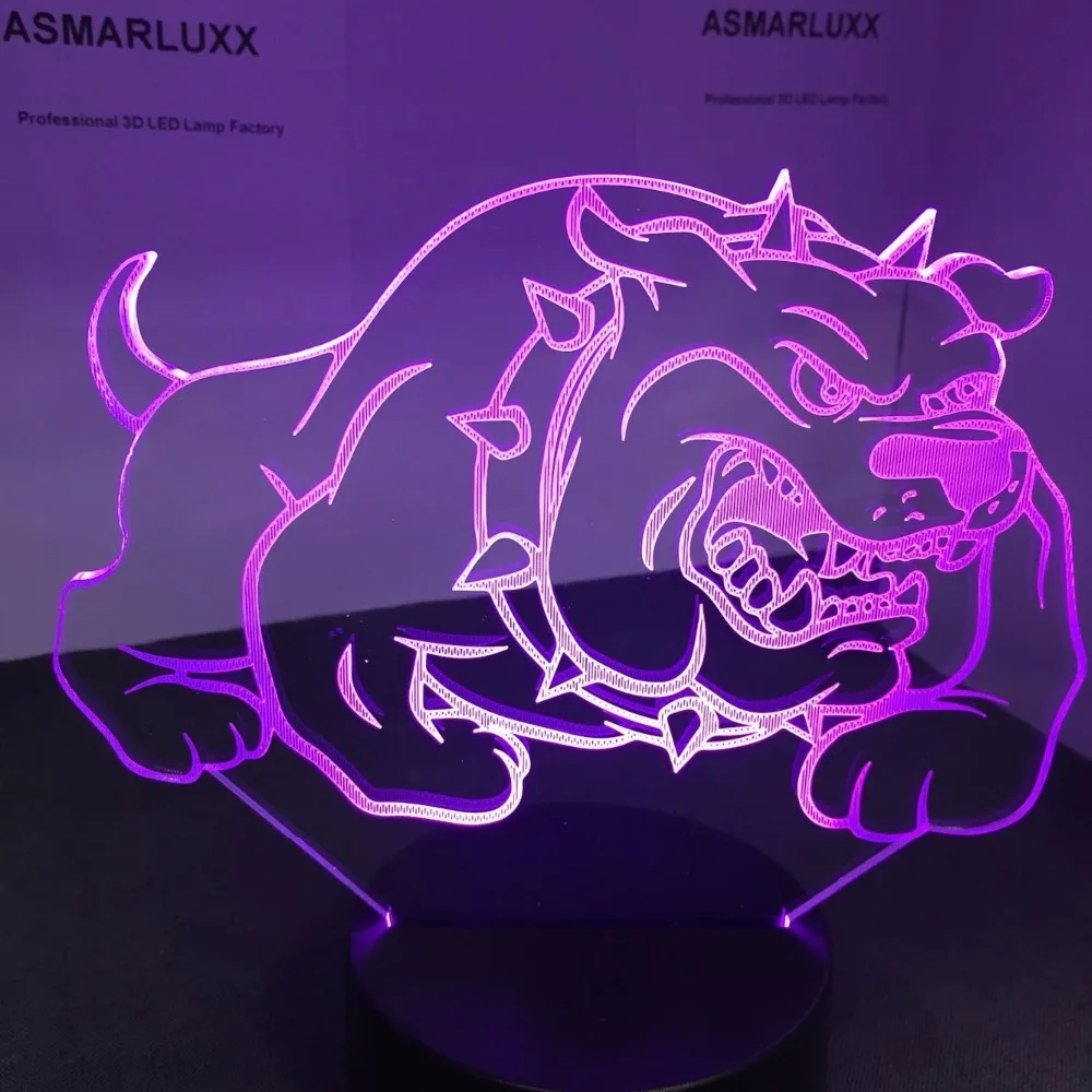 

The Fierce Pug 3D Table Lamp LED 7 Colorful Lovely Nightlight Bedroom Decor USB Sleep Lighting For Dog Pet Lover's Best Gifts