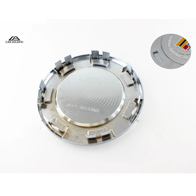 4x 200mm 8&quot 7-Spoke Chrome Wheel Center Hub Caps Cover Emblem Badge Car Styling Rim Dust Proof Fit for CADILLAC Escalade silver |