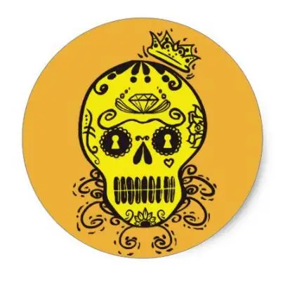 

1.5inch Honey Sugar Skull Classic Round Sticker