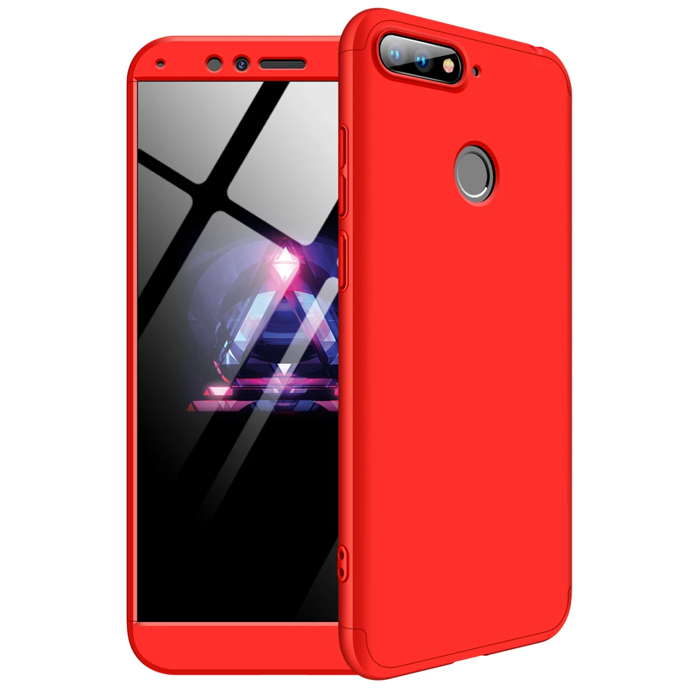All Red 360 Полное покрытие чехол для huawei Nova 5T Honor 20s 7X 8X 9X Pro 7A 10 Lite 7C 8C Max P Smart Z Y9 Prime GR5 чехол s - Цвет: All Red