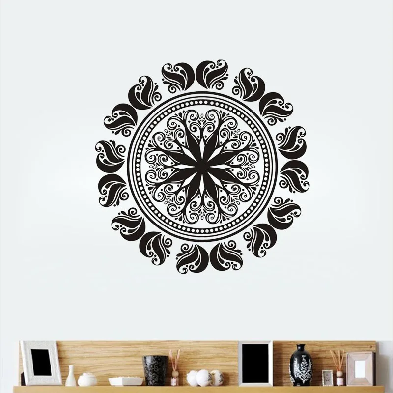 

ZOOYOO Mandala Wall Stickers Living Room Art Murals Indian Religious Pattern Home Decor PVC Removable Wall Decals