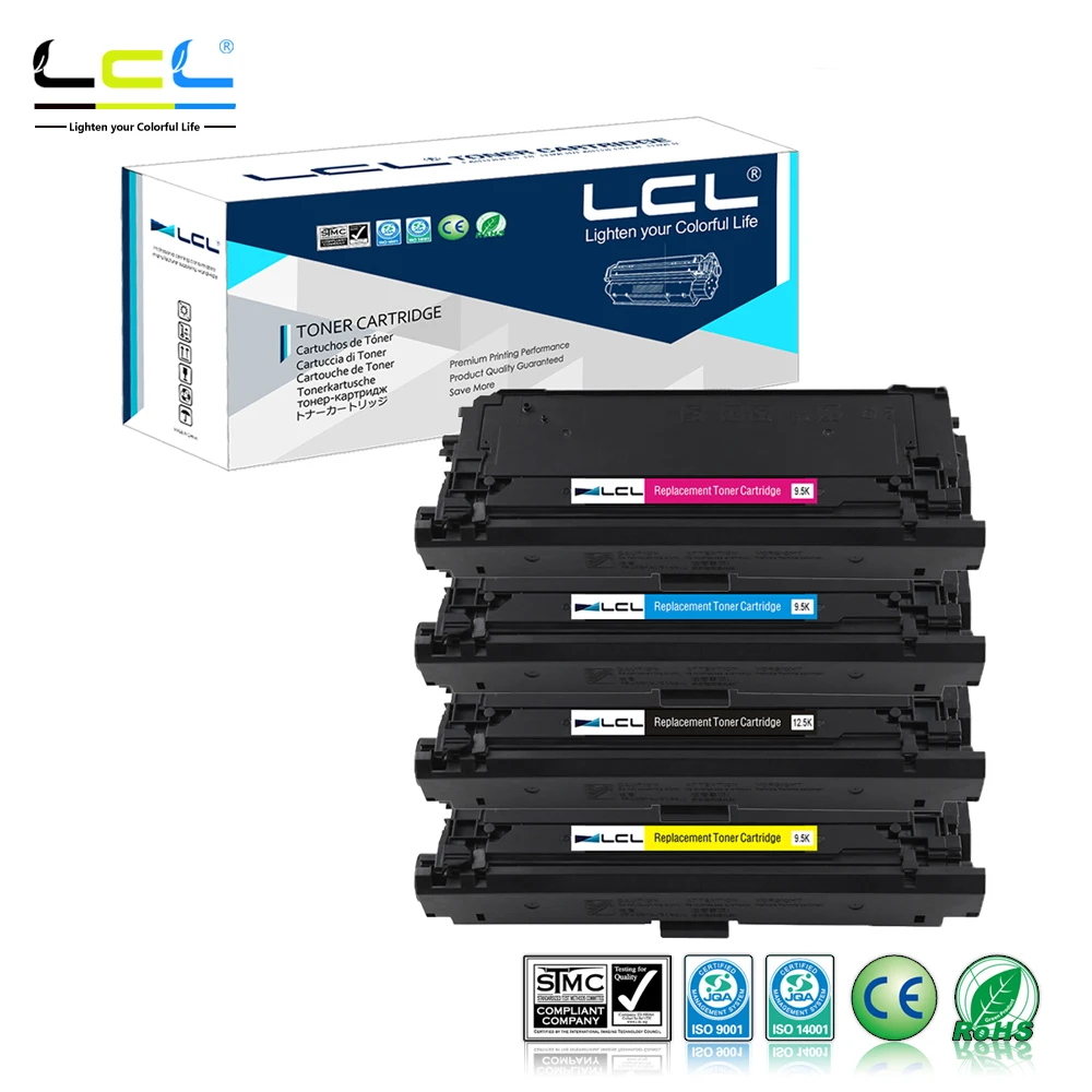 LCL 508X 508A CF360A CF360X CF361X CF362X CF363X (4-пакет KCMY) Тонер-картридж совместимый для HP LaserJet M552dn
