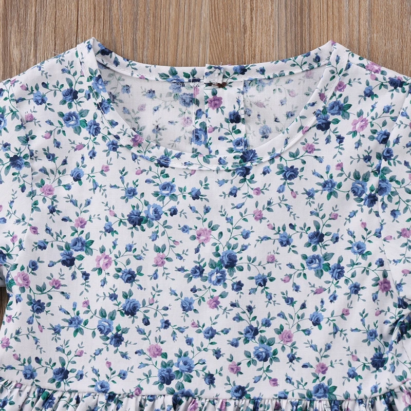 Floral Baby Girls Short Sleeve Cut Dresses Party Pirncess Dress Outfit Sundress For 2018 | Детская одежда и обувь