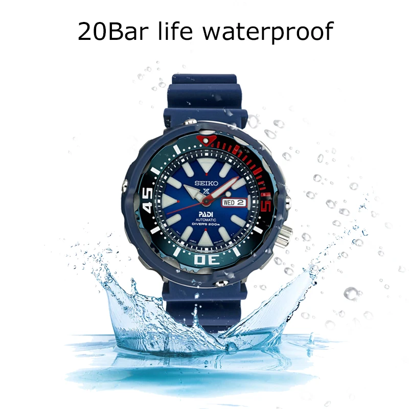 100% оригинальные мужские часы Seiko Padi 20 бар водонепроницаемые автоматические