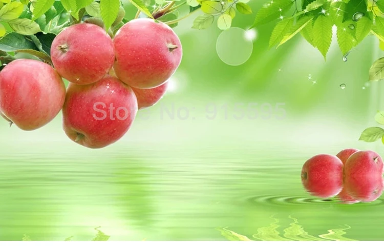 Custom Self-adhesive Wallpaper Fresh Fruit Large Mural TV Background Wall Painting Living Room Home Decoration Stickers For Wall