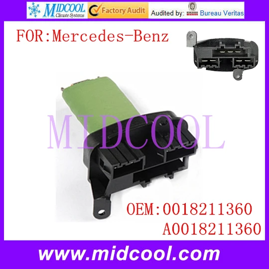 Новый вентилятора отопителя резистор мотора использовать OE NO. 0018211360 A0018211360 для