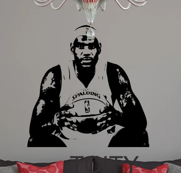 Наклейка на стену Джеймса спальное помещение для мальчиков бар баскетбольный
