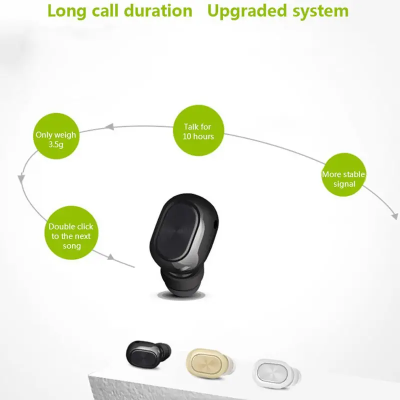 Q1 Микро Мини Bluetooth наушники беспроводные HD стерео звук музыкальные с