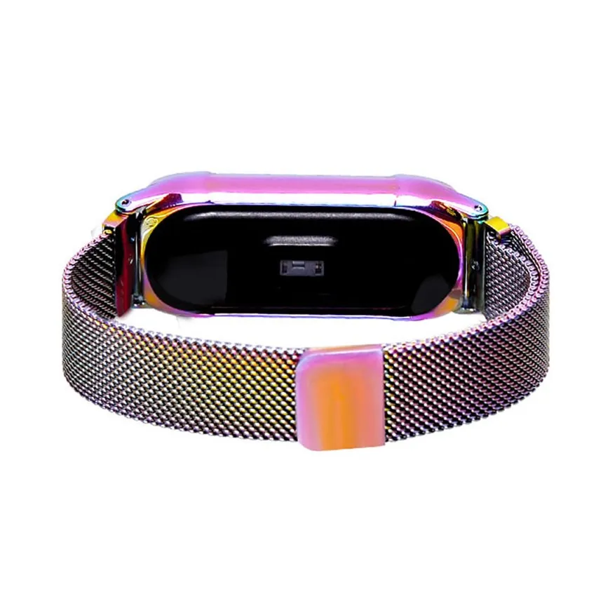 Многоцветные магнитные ремни Milanese с пряжкой для Xiaomi Mi Band 3 металлический ремешок