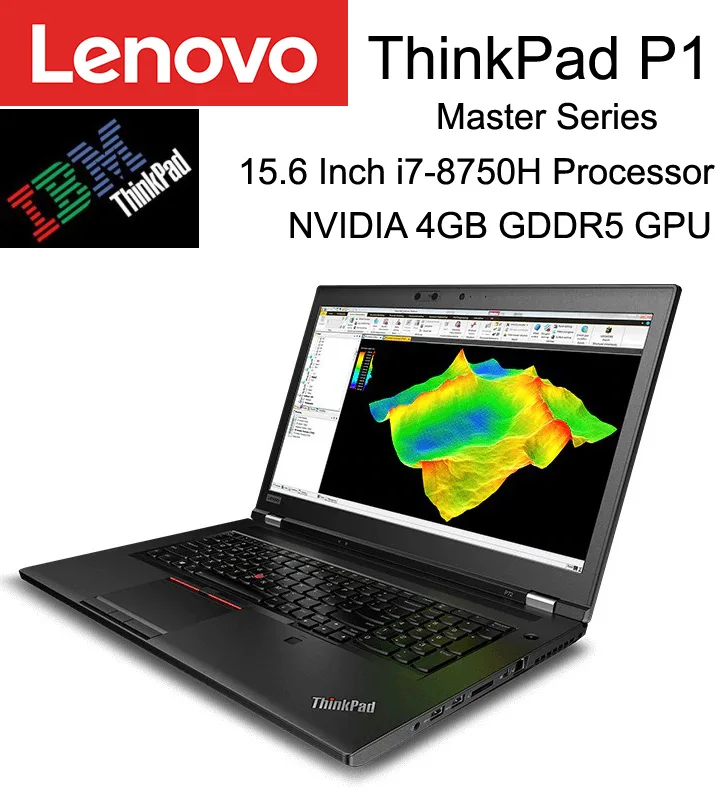 Роскошный ноутбук lenovo ThinkPad P1 Grandmaster 15 6 дюймов FHD антибликовый дисплей i7 8 Гб 256 ГБ 4