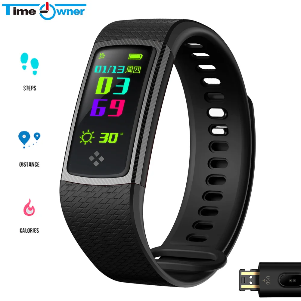 Смарт браслет TimeOwner S9 цветной экран монитор сердечного ритма кровяного давления