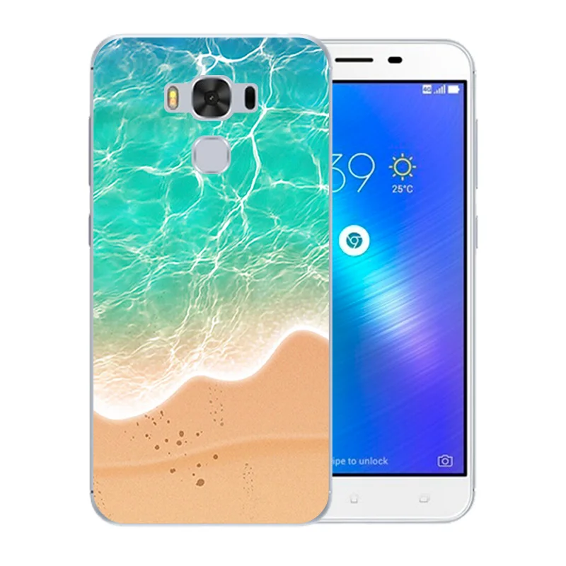 Мягкий силиконовый чехол для Asus Zenfone 3 MAX ZC553KL 5 дюймов телефона с пейзажным узором