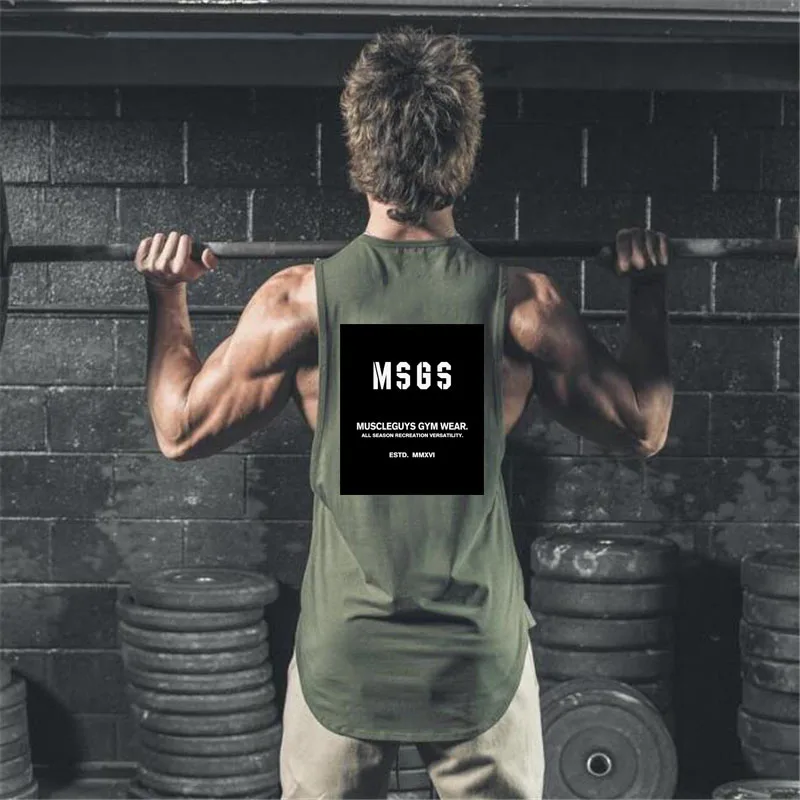 Бренд Muscleguys одежда для фитнеса и бодибилдинга Стрингер майка тренажерных залов