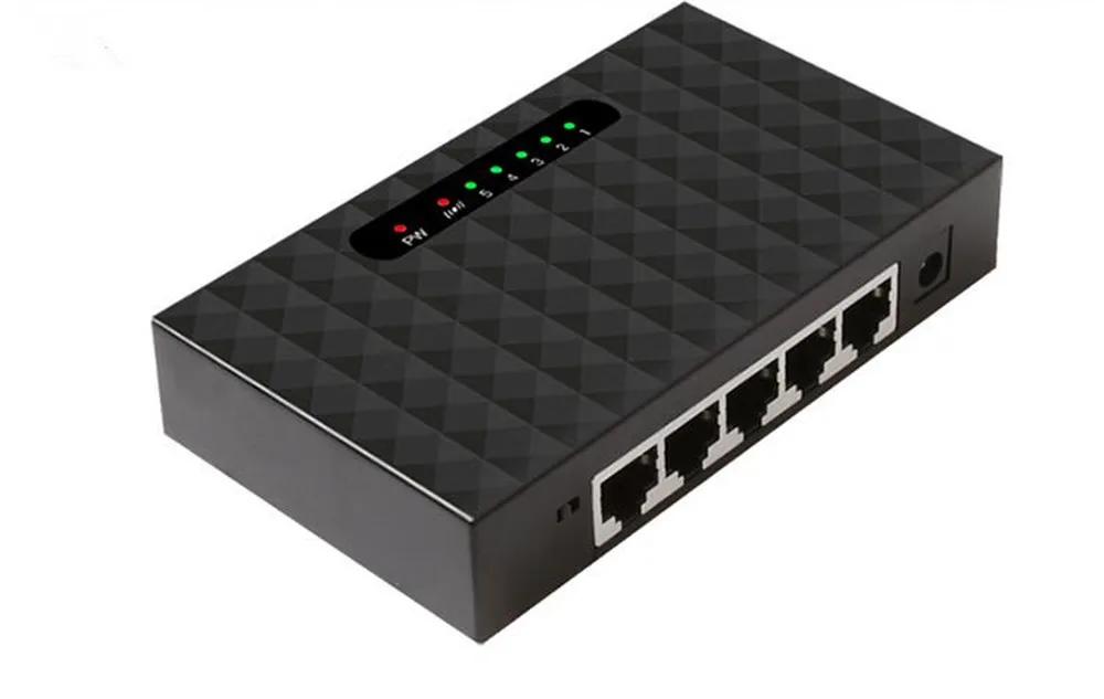 10/100 Мбит/с 5 портов Fast Ethernet LAN RJ45 Vlan сетевой коммутатор с зарядным устройством US/EU