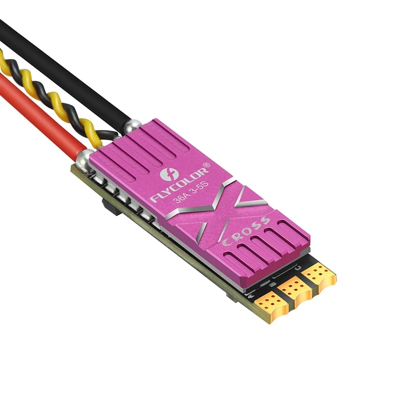 

Flycolor X-Cross 36A BLheli_32 32Bit 3-5S Brushless ESC DShot1200 w/ Telemetry For RC 10mm arm Racing Drone Spare Parts