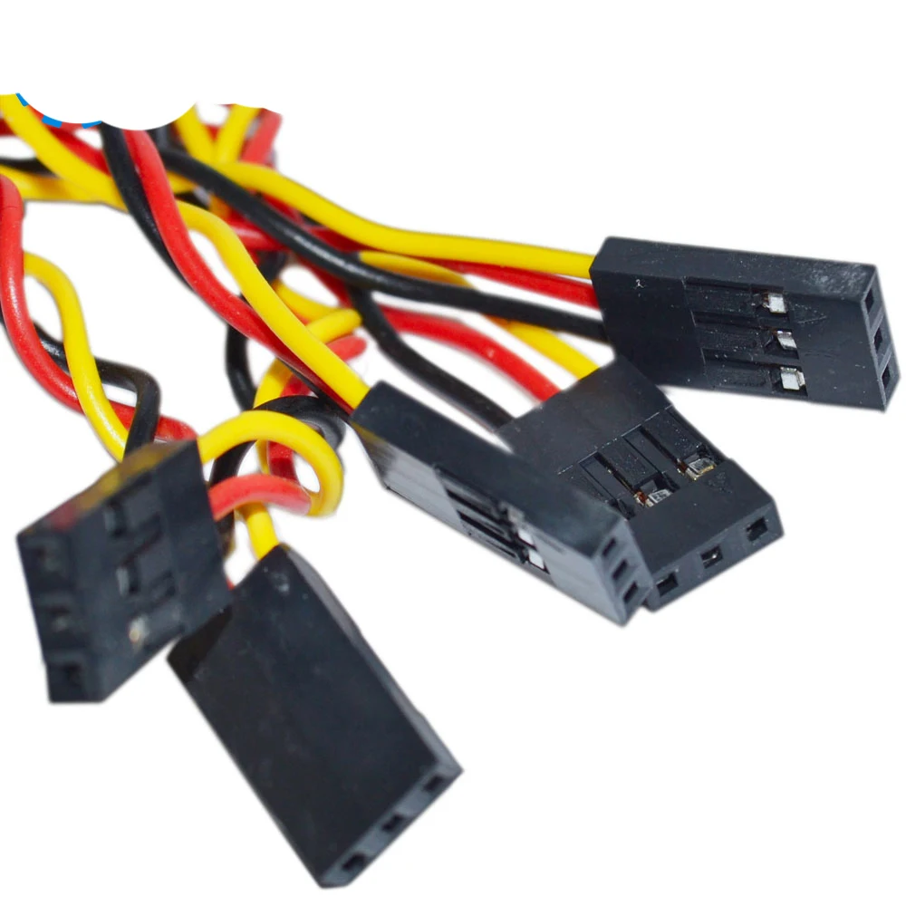20 шт./лот 3-контактный сервоудлинительный кабель с двойной головкой DuPont длина