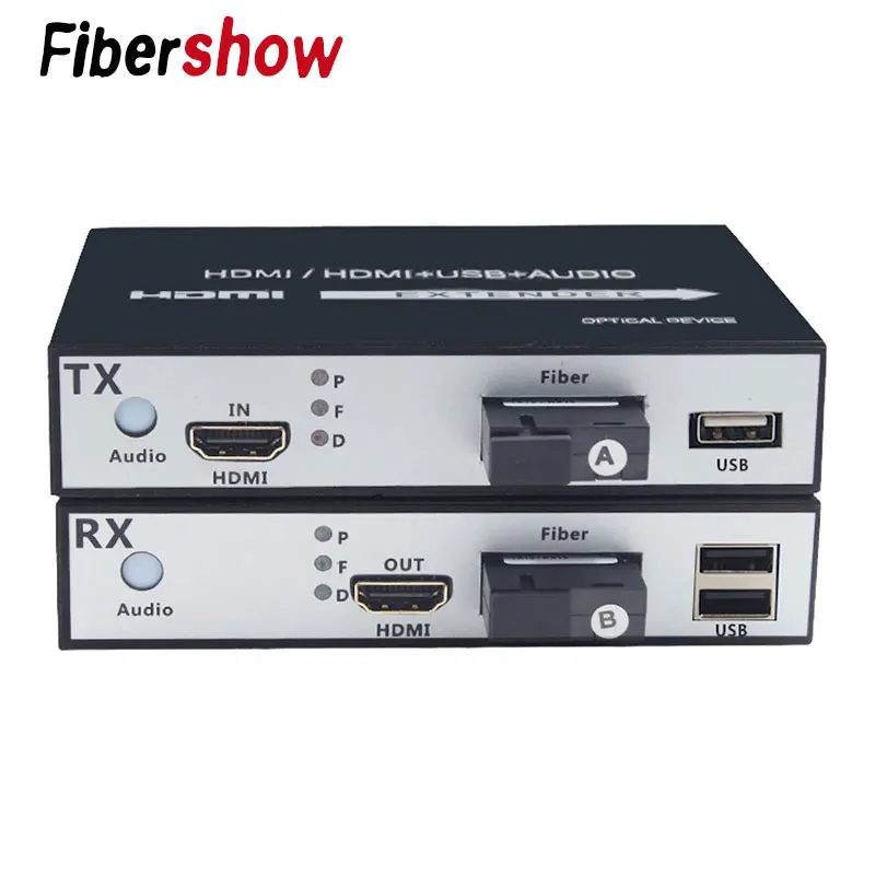 Конвертер HDMI-совместимый с оптоволоконным расширителем видео KVM(HDMI-совместимый +