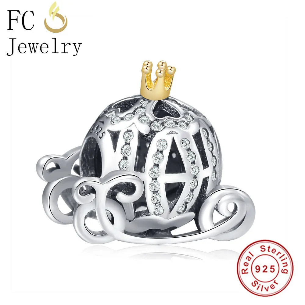 FC ювелирное изделие, браслет Pandora, 925 серебро, Bobot, рыба, ангел, медведь, кошка, красная эмаль, чип, чашка пони, бусина, Berloque - Цвет: FC0253