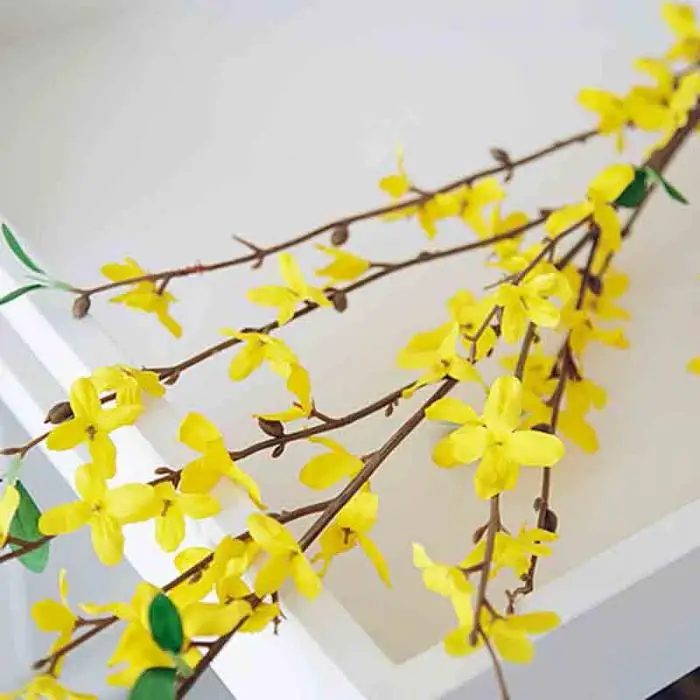 New Artifical Flower Decoration Yellow Primrose Silk Flower Home Wedding Decoration Design Houses Sitting Room Dining-room Porch
