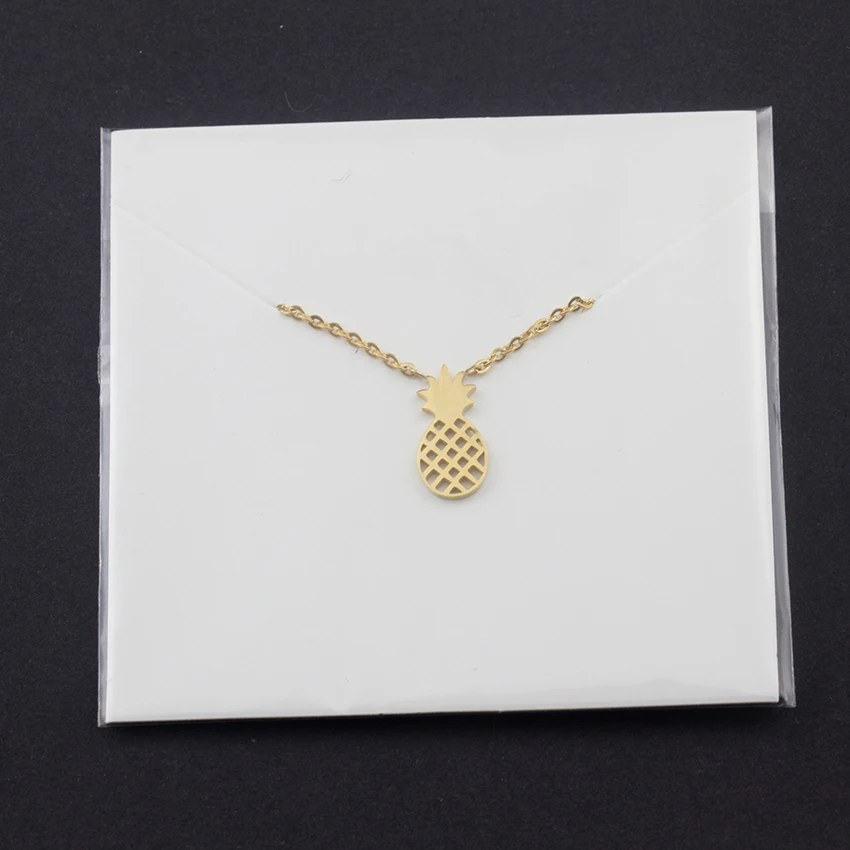 Великолепная сказка Нержавеющая сталь Для женщин jewelry 2017 ананас Чокеры Цепочки и