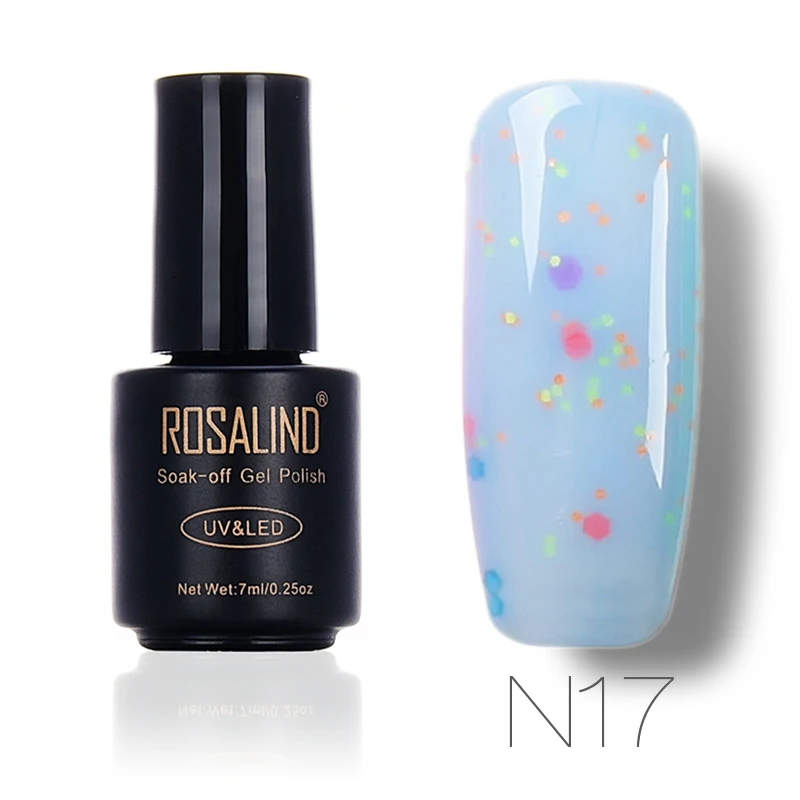 N17 Гель ROSALIND 1S 7 мл, N01-24 гель для ногтей, серия cheir, УФ светодиодный лак для маникюра, полуперманентный Гель-лак для ногтей - Цвет: N17