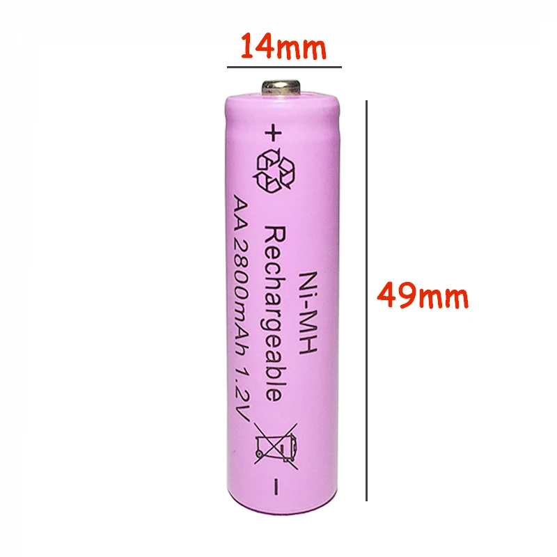 2 шт. 2x высокое качество Перезаряжаемые Батарея AA 2800 мАч ni-mh1.2v 2A 5 # baterias Батареи