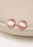 vintage opal cat eyes earring fashion fine woman jewelry titanium steel rose gold color valentine gift free shipping not fade