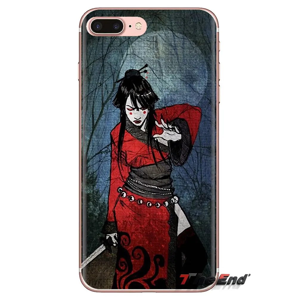 Japan Samurai Girl Transparent Soft Shell Covers For Huawei Mate Honor 4C 5C 5X 6X 7 7A 7C 8 9 10 8C 8X 20 Lite Pro |
