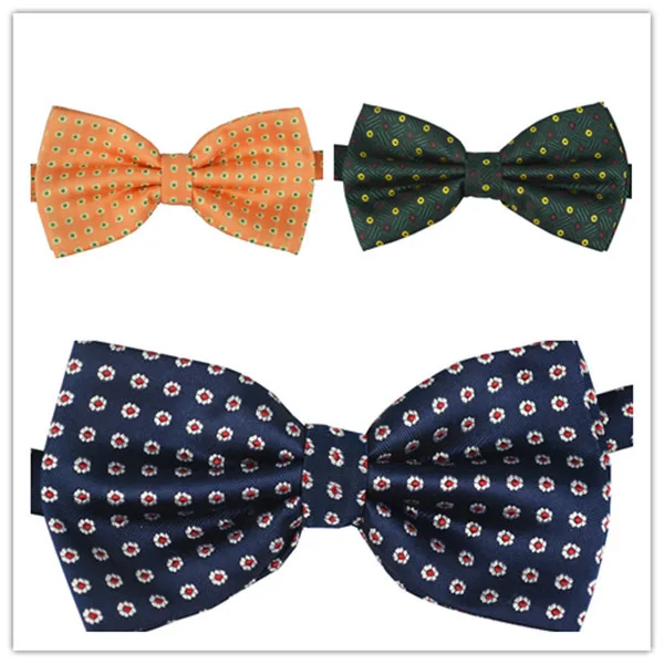 Мужской галстук бабочка конфетного цвета в горошек модный полиэстеровый