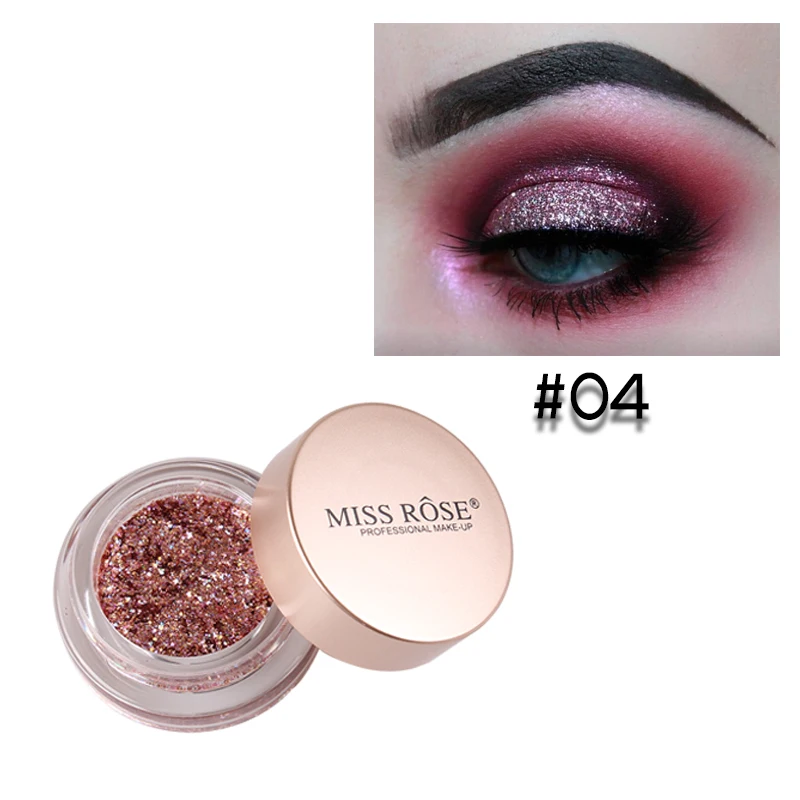 MISS ROSE, одиночная блестящая палитра теней для век, голографический пигмент, палитра теней для век, блестящий блеск, крем, сияние для лица, макияж